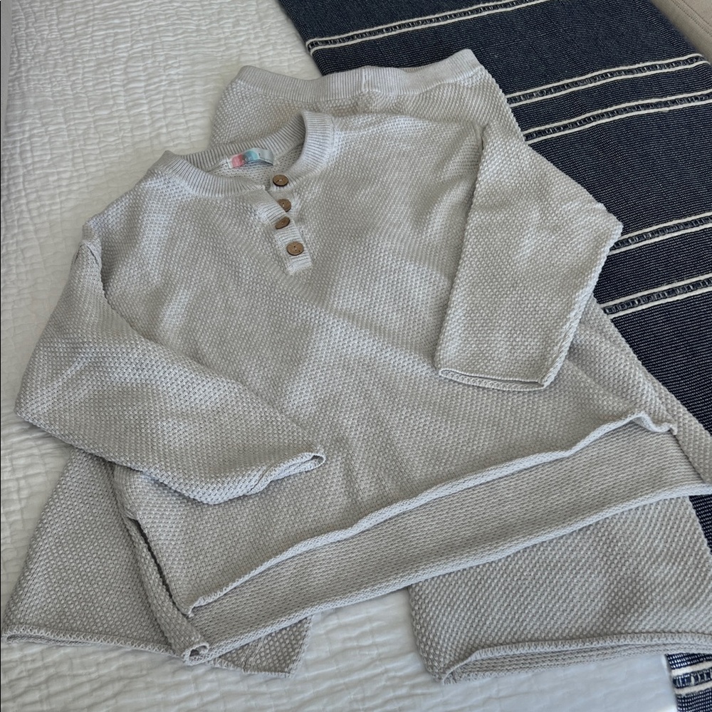 Free People Hailee Sweater Set, S, light gray